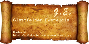 Glattfelder Emerencia névjegykártya